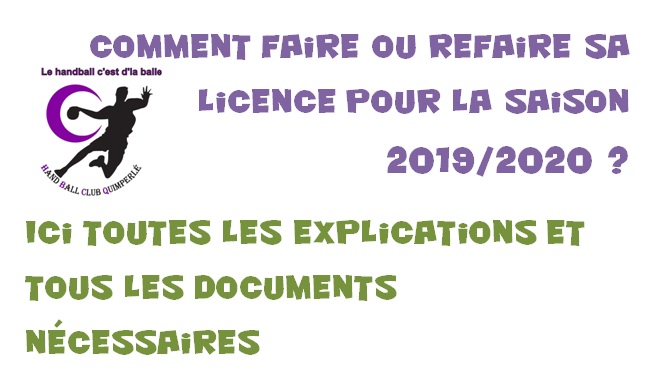 Faire sa licence 2019/2020